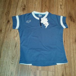 Fox racing girls M base cycling jersey indigo